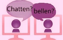 Je kan met de consulenten kiezen voor Bellen en Chatten via Consulenten Online