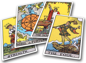 Tarot kaarten worden gelegd door vele mediums op Consulentenonline.